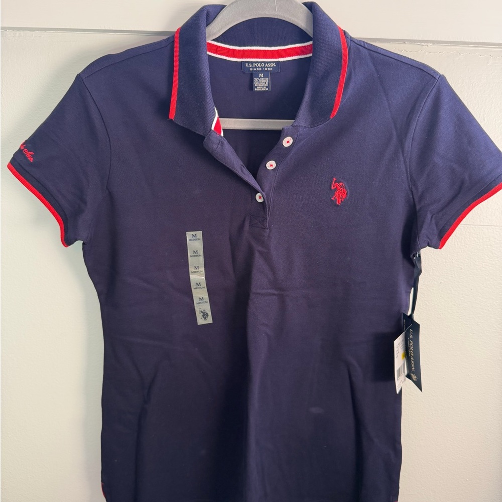 U.S. Polo Assn. Navy Polo with Red Accents
